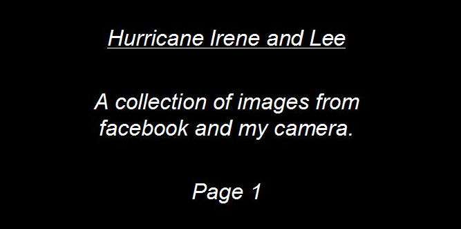 Hurricane Irene and Lee near Schoharie